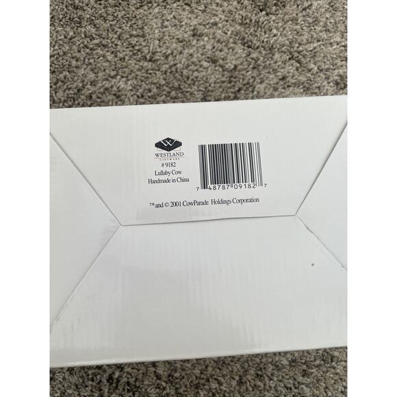 Cow Parade Lullaby Cow Moon & Stars Figurine #9182 2001 Westland Blue Clouds - Picture 9 of 10